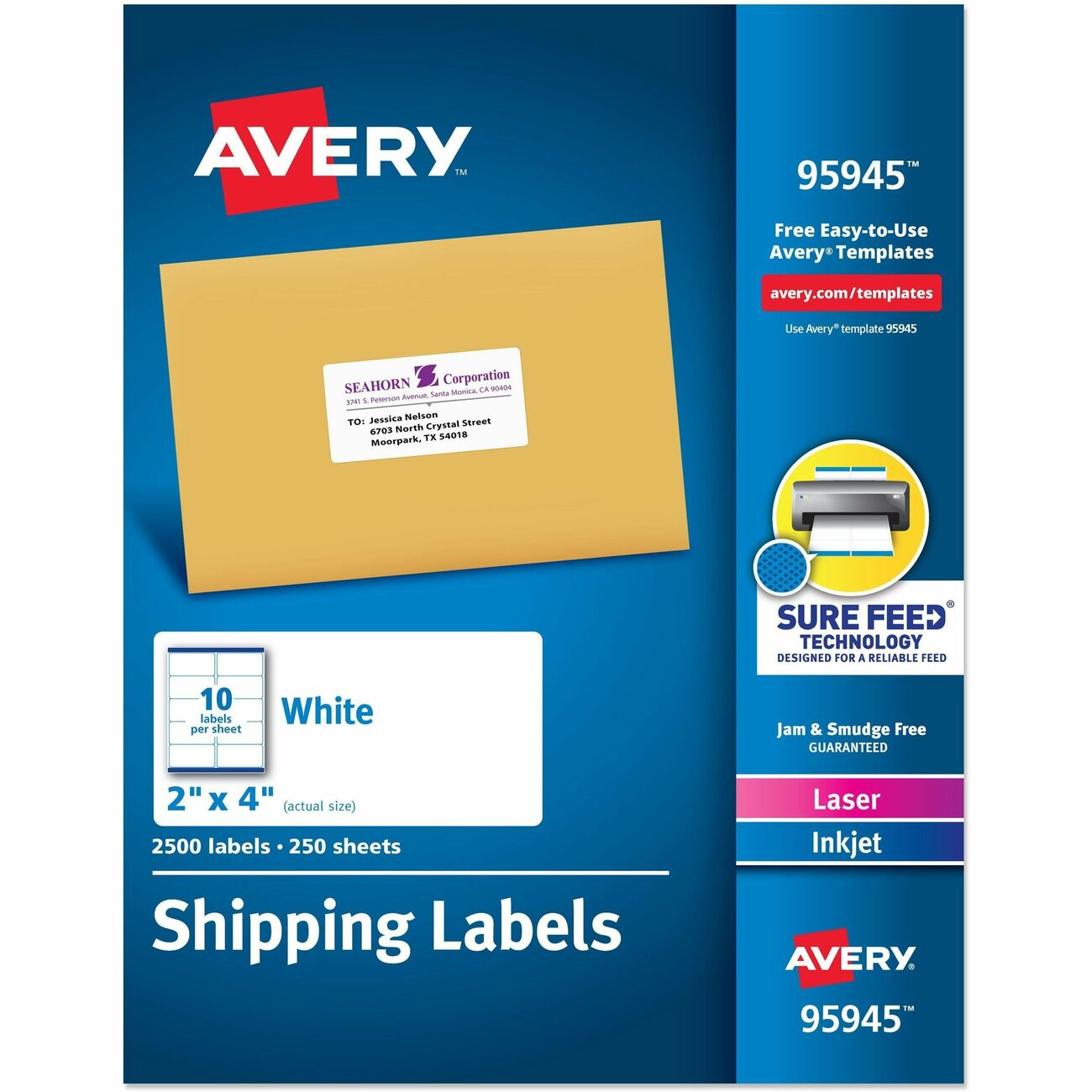 Avery Label Shpng 2X4 We 2500