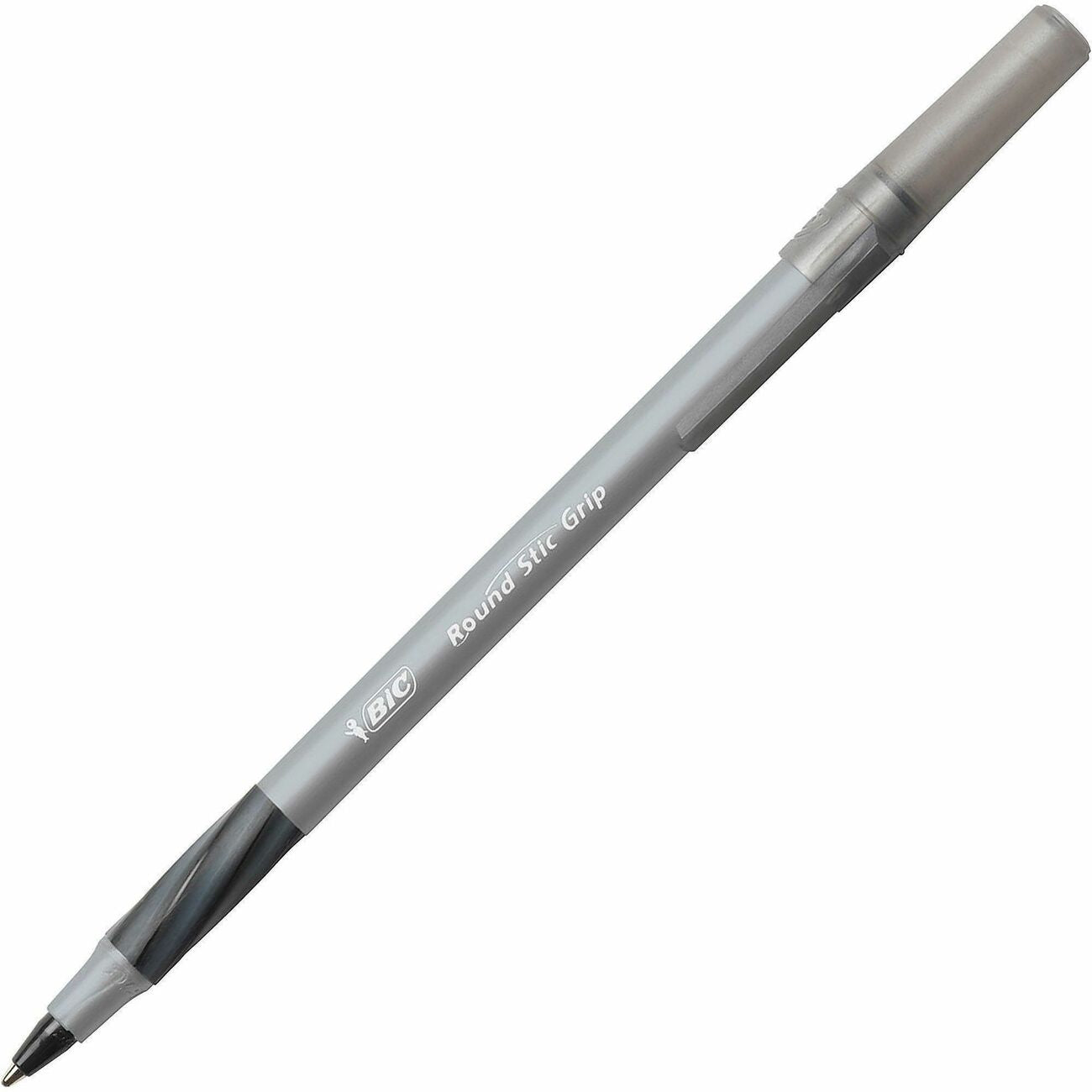 BIC Pen Roundstic Grip Bk 36Ct