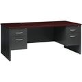 Lorell Fortress Modular Series Double-Pedestal Desk
