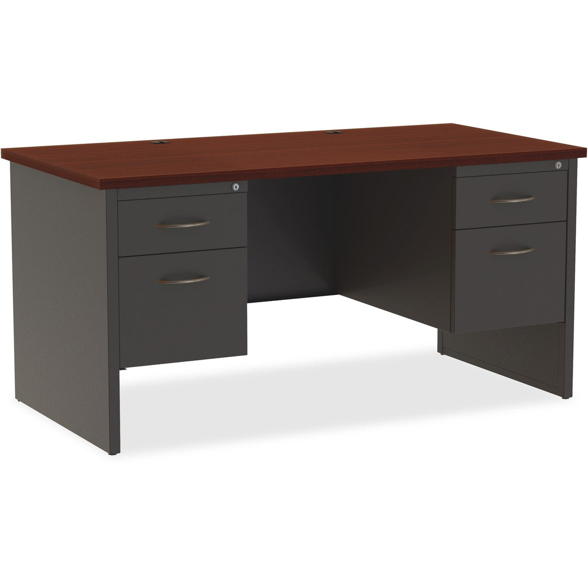 Lorell Fortress Modular Series Double-Pedestal Desk