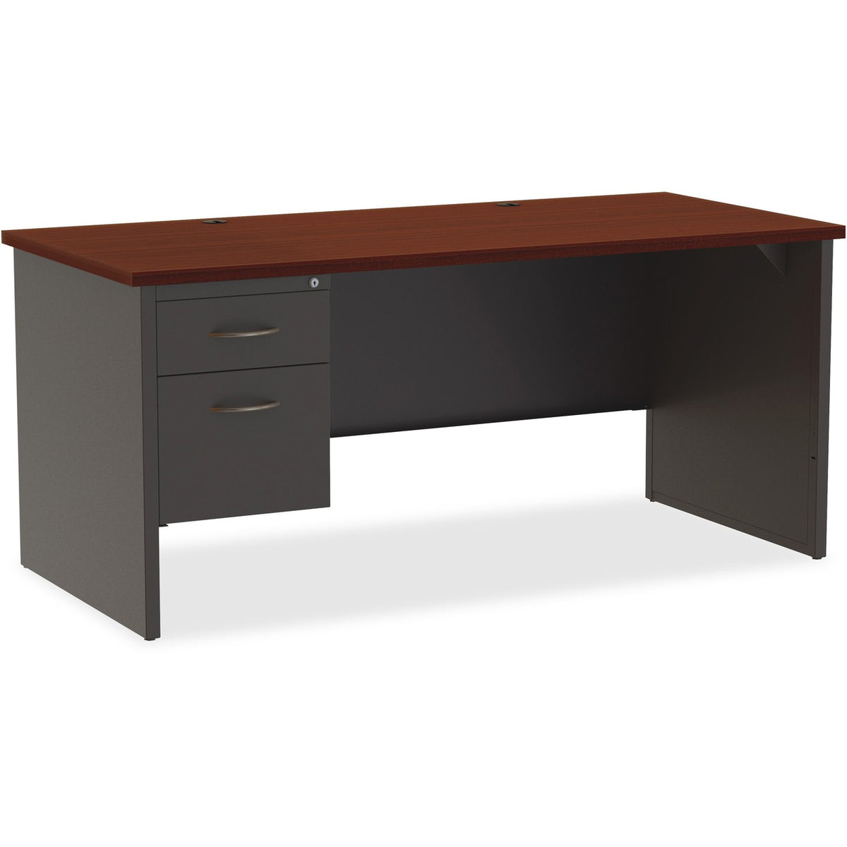 Lorell Fortress Modular Series Left-Pedestal Desk