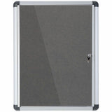 MasterVision SlimLine Magnetic Gray Fabric Enclosed Board