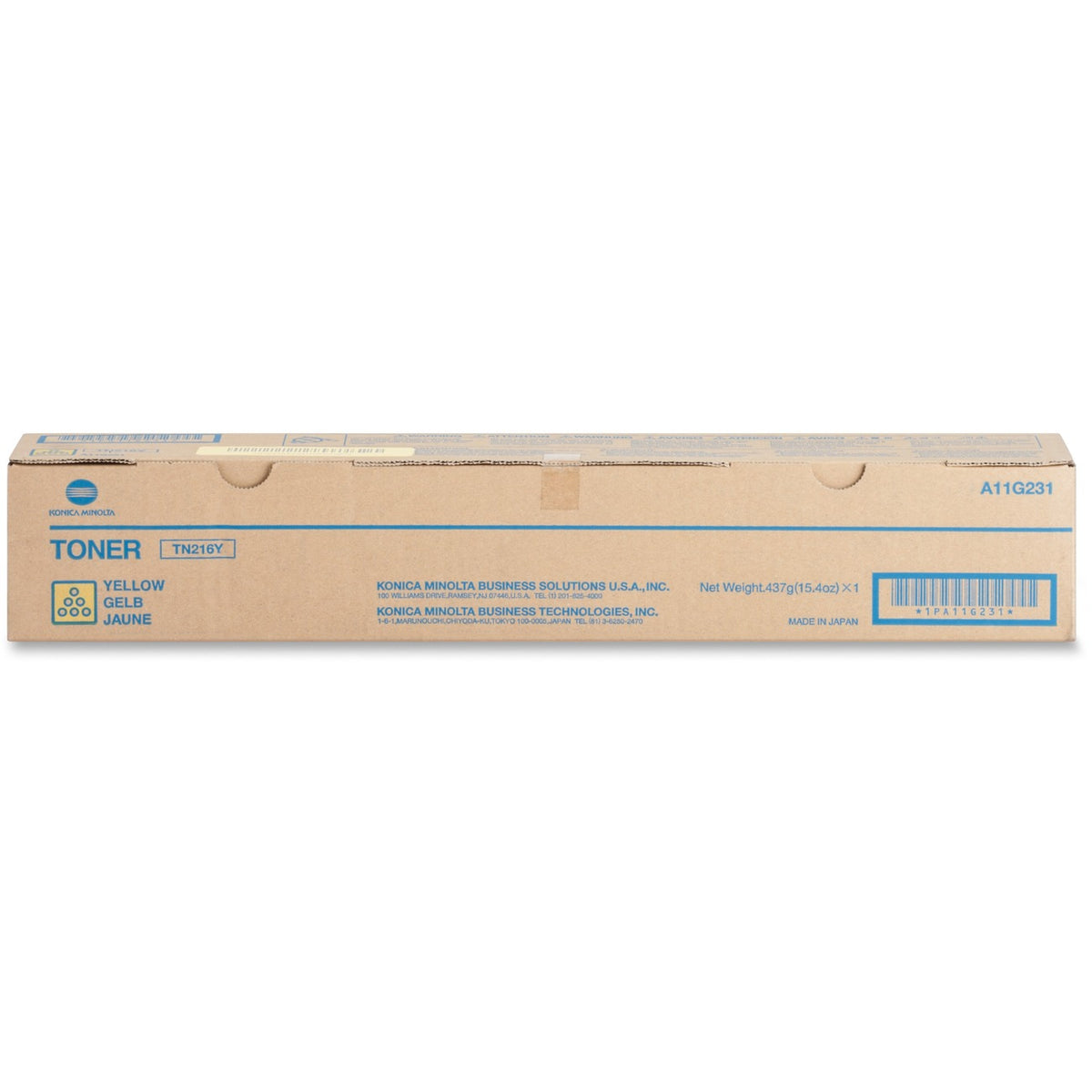 Konica Minolta TN-216Y Original Laser Toner Cartridge - Yellow - 1 Each