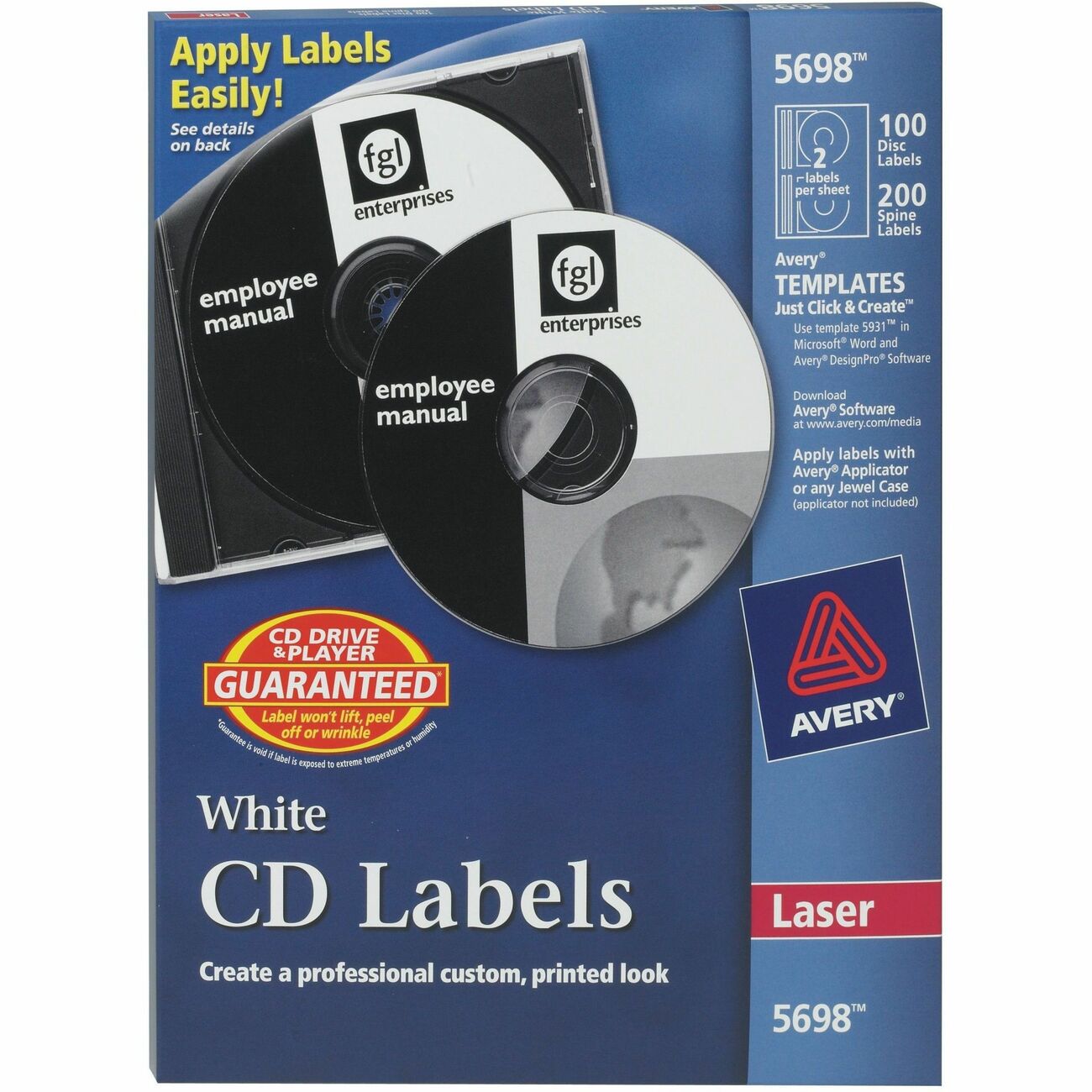 Avery Label Cd Laser We 100Ct