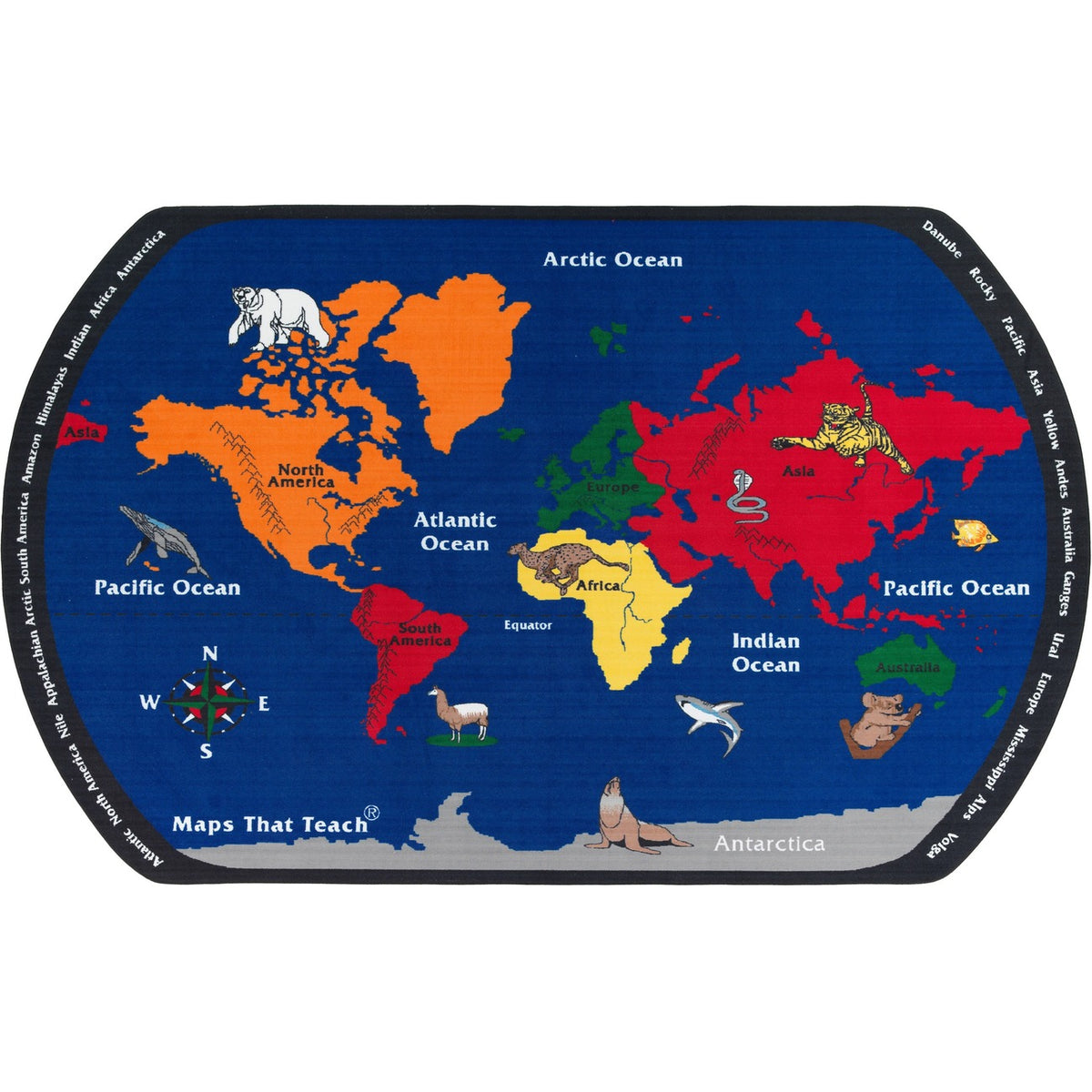 Rug Maps Teach 76'X12