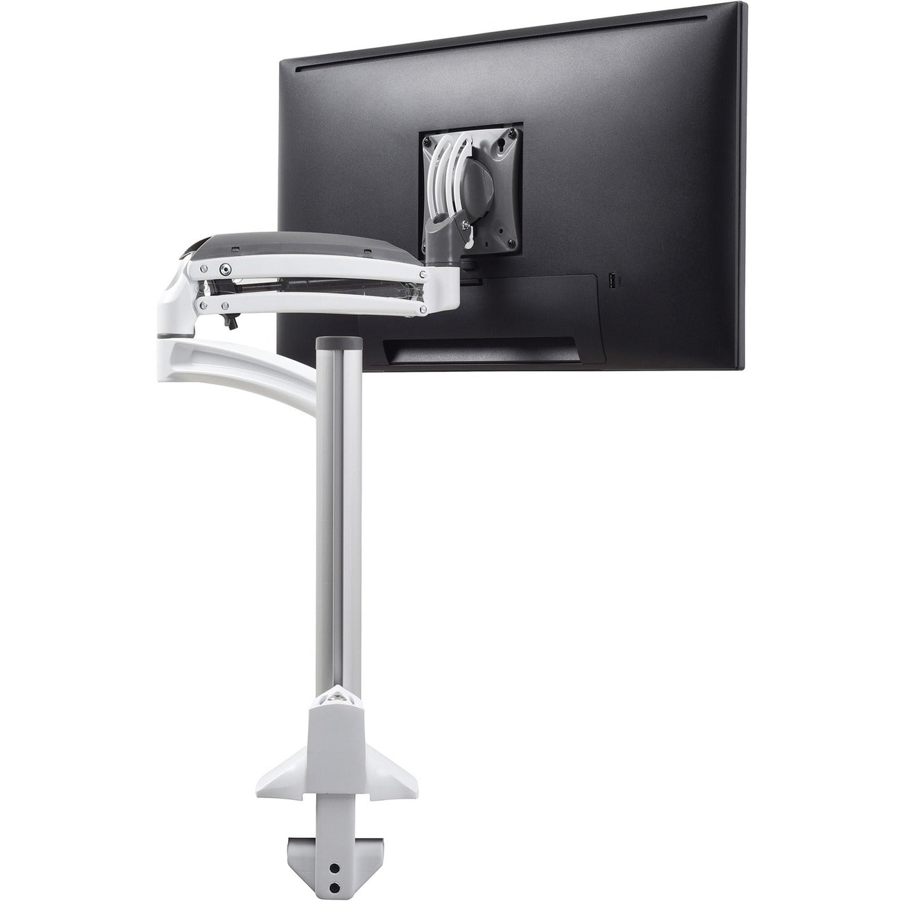 Deskmount Monitor Sngl Wht