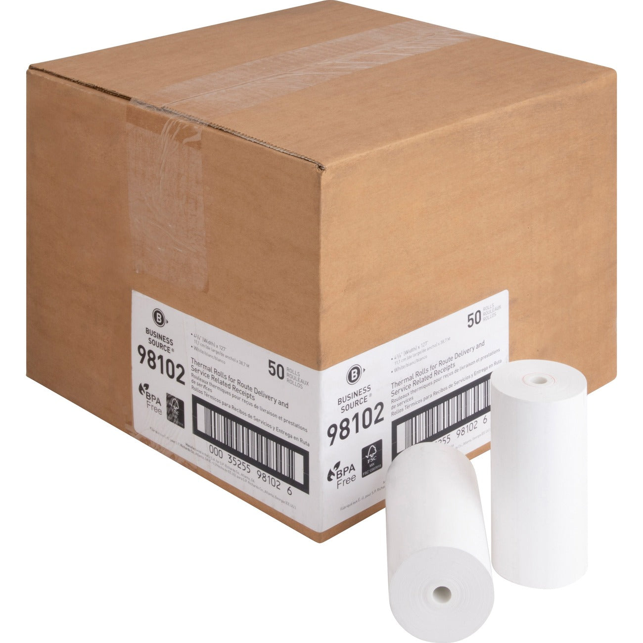 Business Source Rolls Therm 4-3/8'X127 50