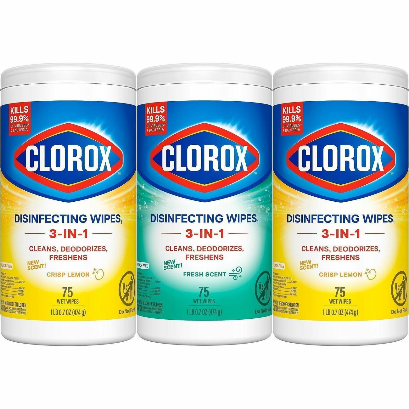 Clorox Wipe Dnsfct Multi Pk 3Ea/Pk