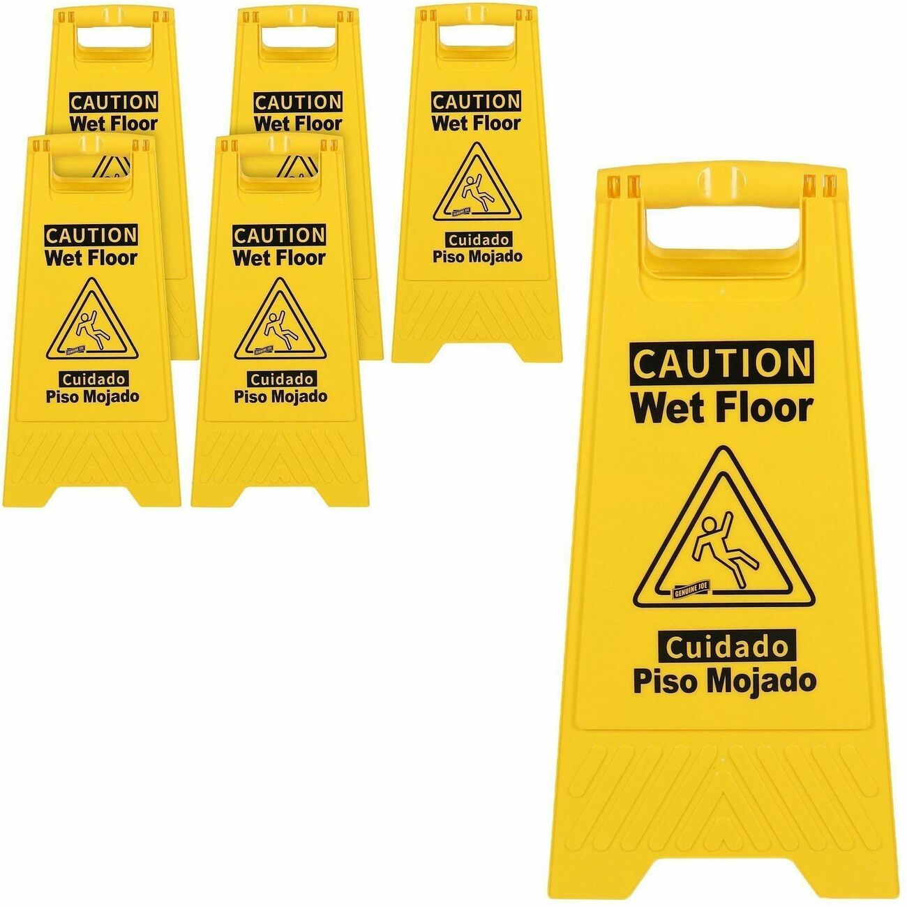 Genuine Joe Sign Wet Floor Eng/Spanish