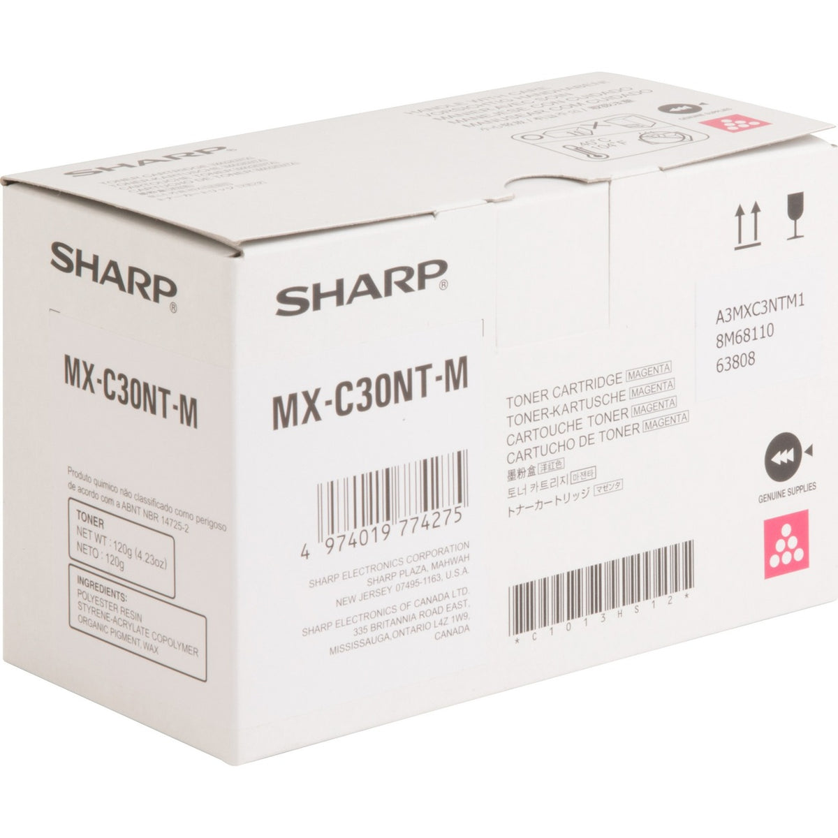 SHARP&reg; Original High Yield Laser Toner Cartridge - Magenta - 1 Each