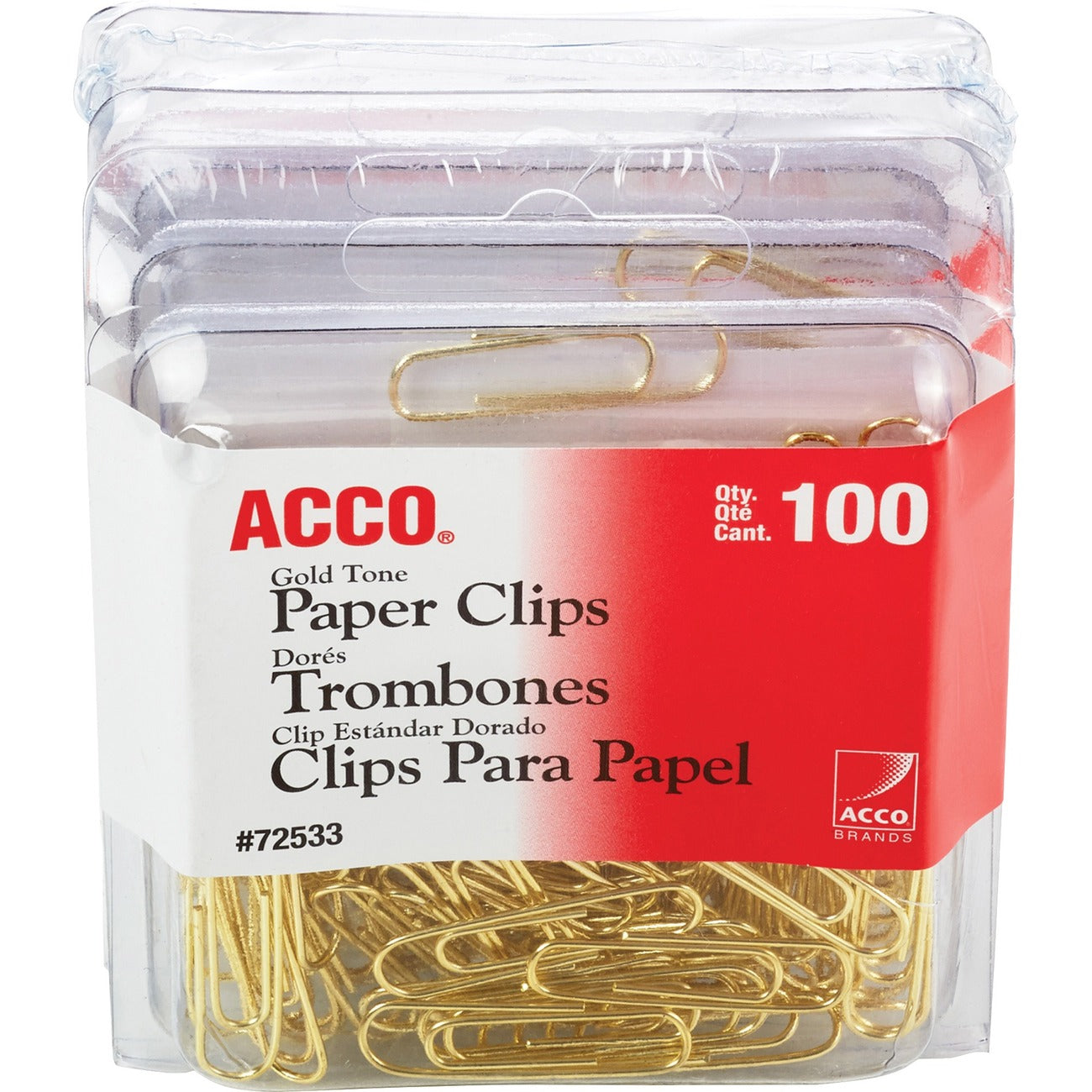ACCO Clip Paper #2 Gold Tone