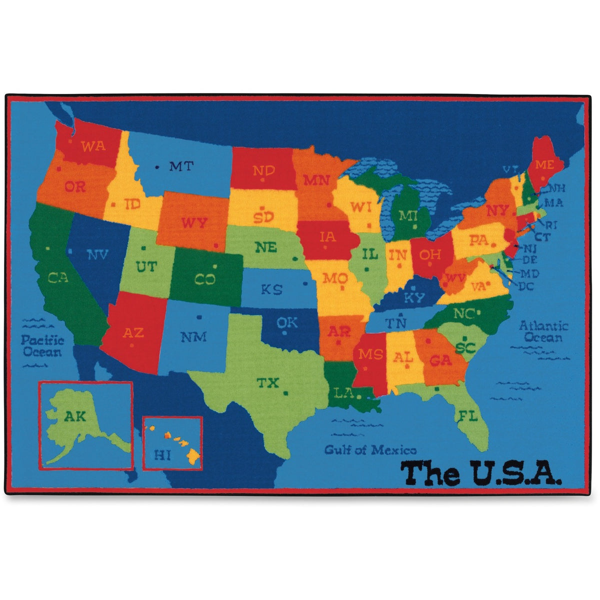 Rug Kvl+ Usa Map 8X12