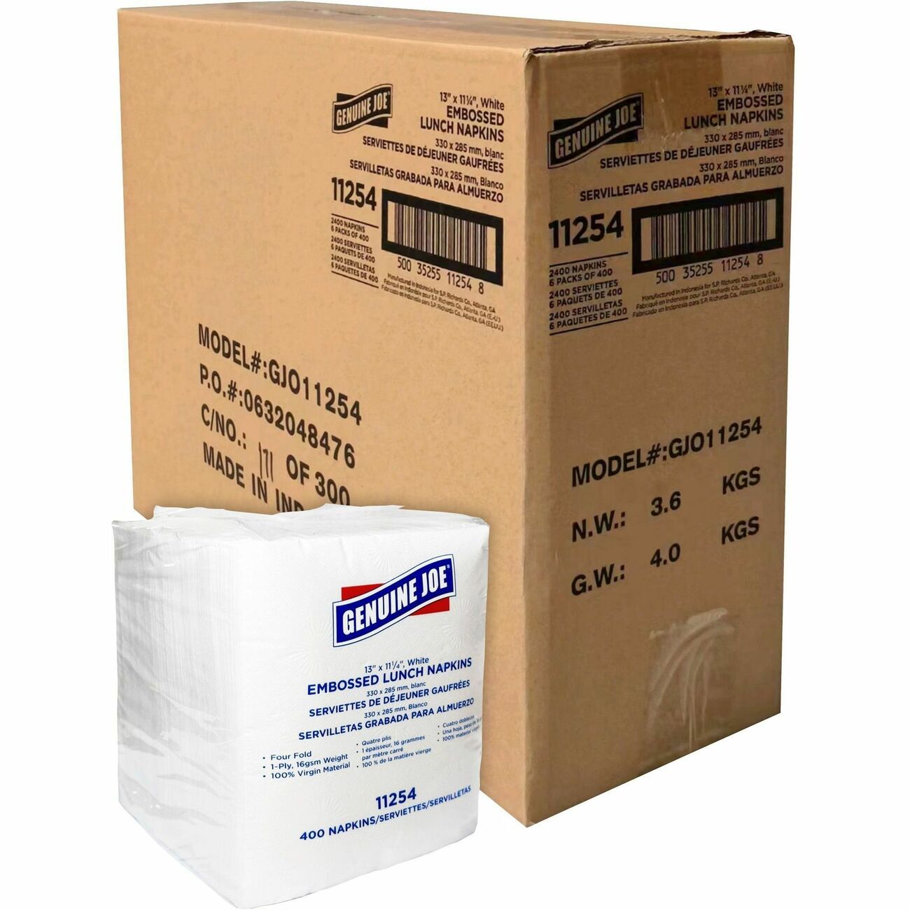 Genuine Joe Napkin Luncheon 13X11.25