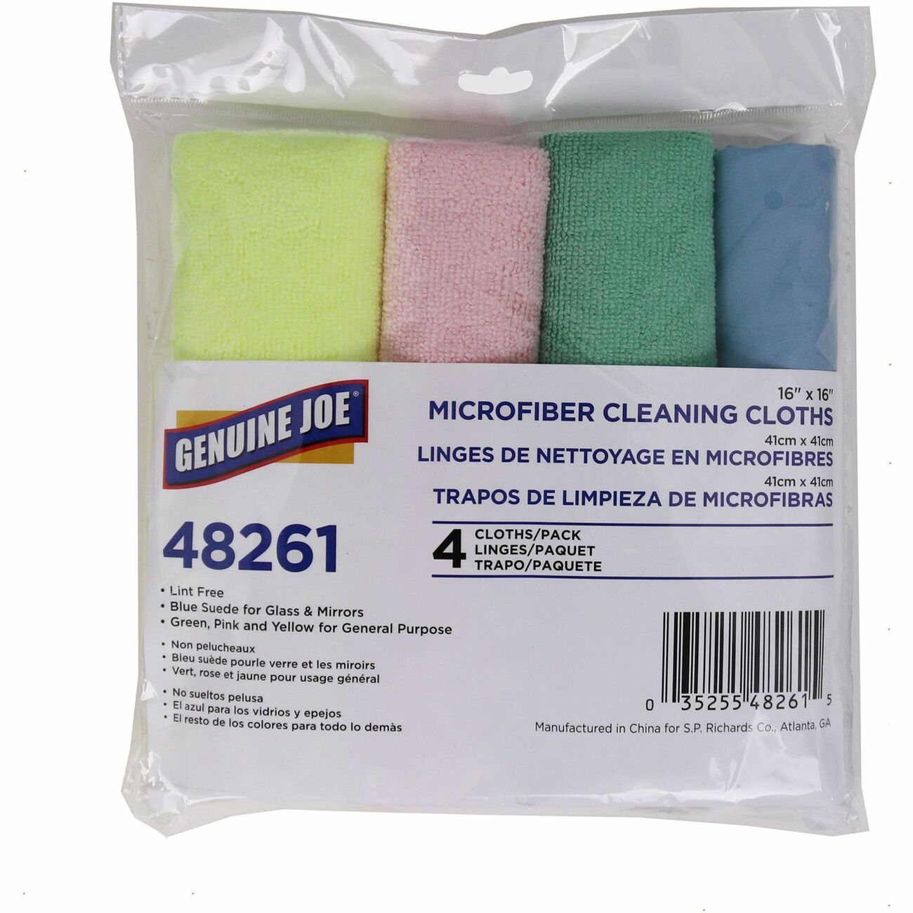 Genuine Joe Cloth Microfiber 4 Asst