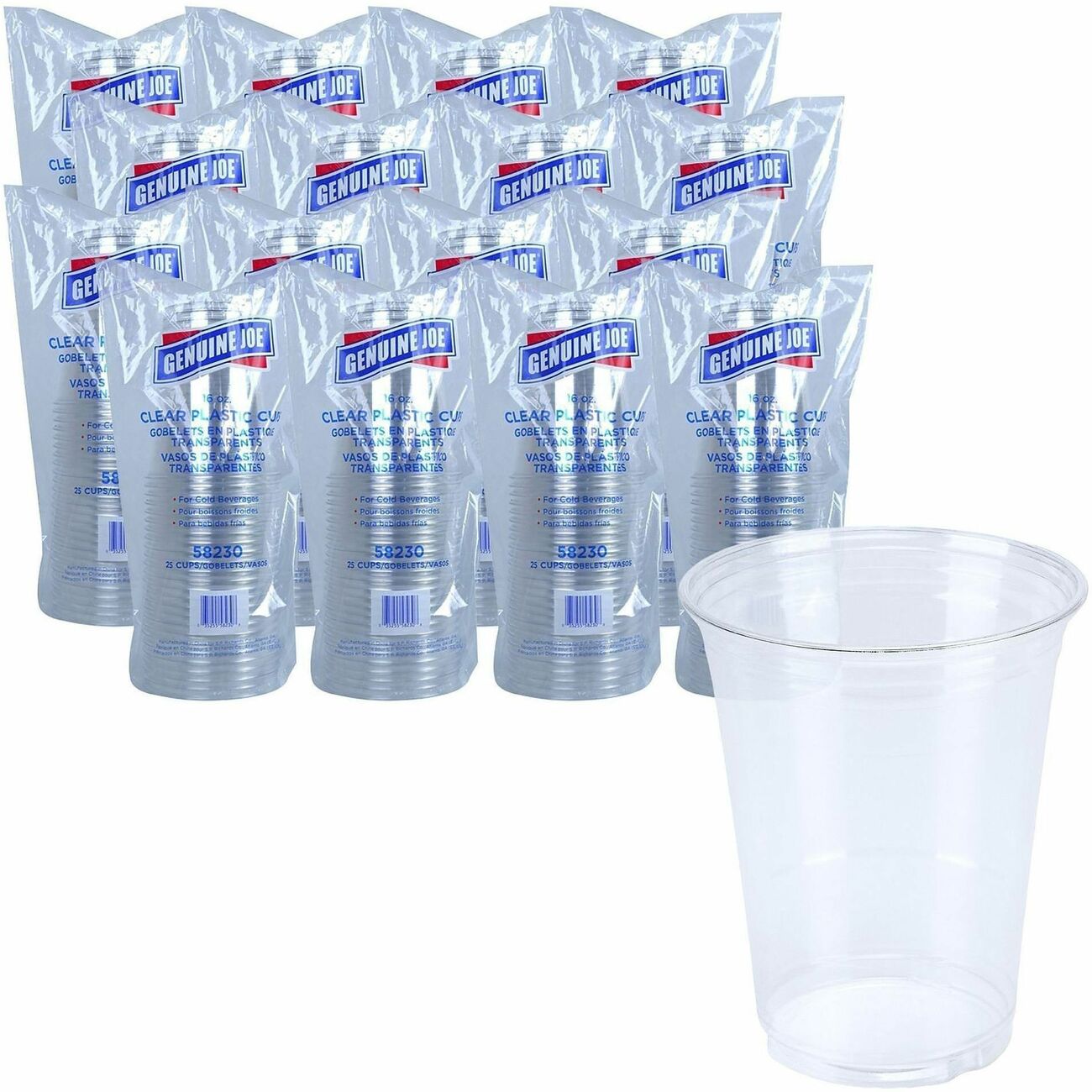 Genuine Joe Cup Cold 16Oz Clr