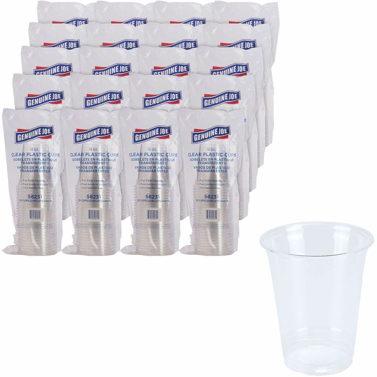Genuine Joe Cup Cold 12Oz Clr