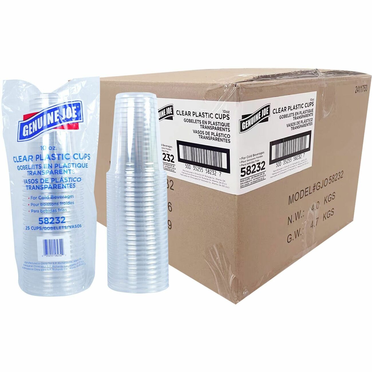 Genuine Joe Cup Cold 10Oz Clr