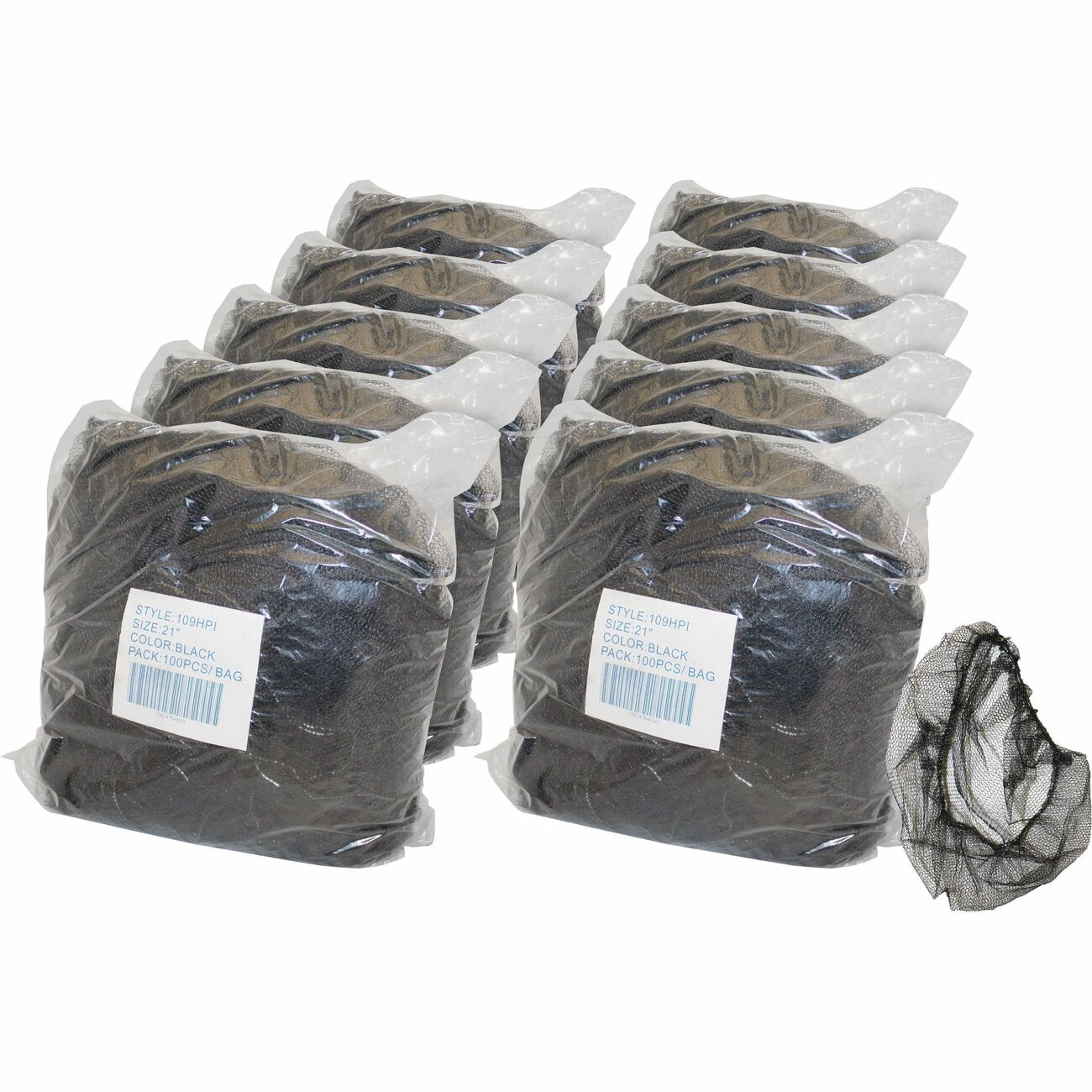 Genuine Joe Net Hair Nylon Blk Lg 21'