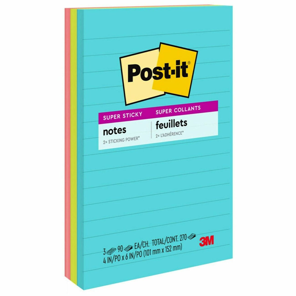 Post-it&reg; Super Sticky Notes - Supernova Neons Color Collection