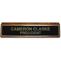 Xstamper Wood Base Brass Plated Desk Sign