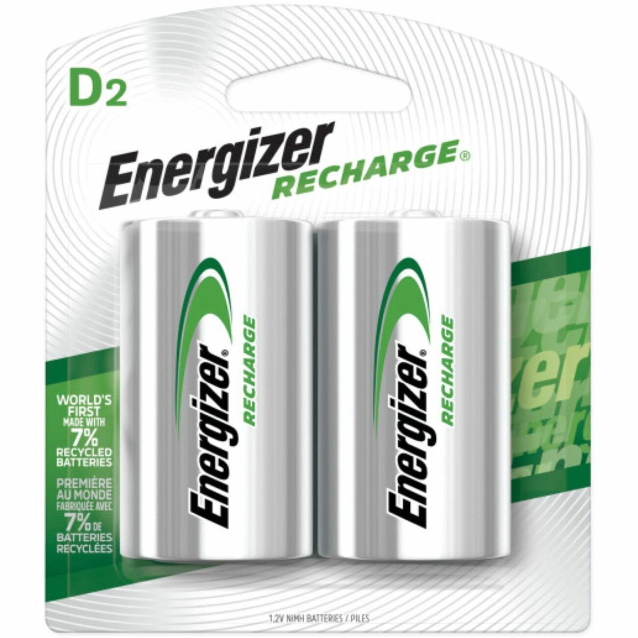 Energizer Battery Rchrgble D 2/Pk