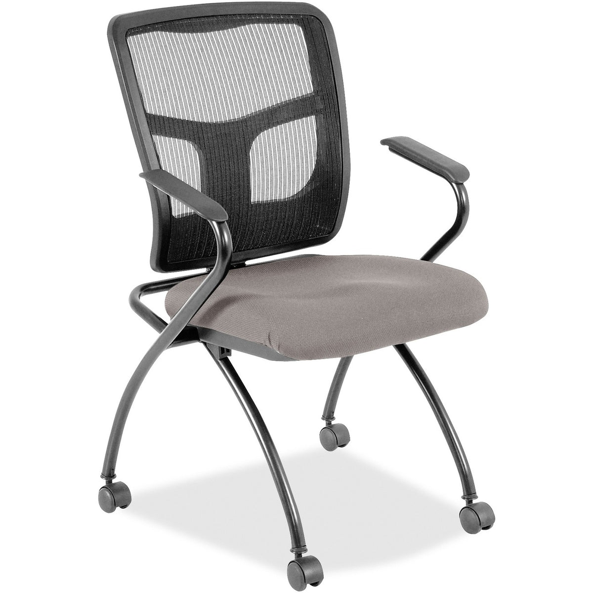 Lorell Mesh Back Nesting Training/Guest Chairs