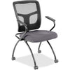 Lorell Mesh Back Nesting Training/Guest Chairs
