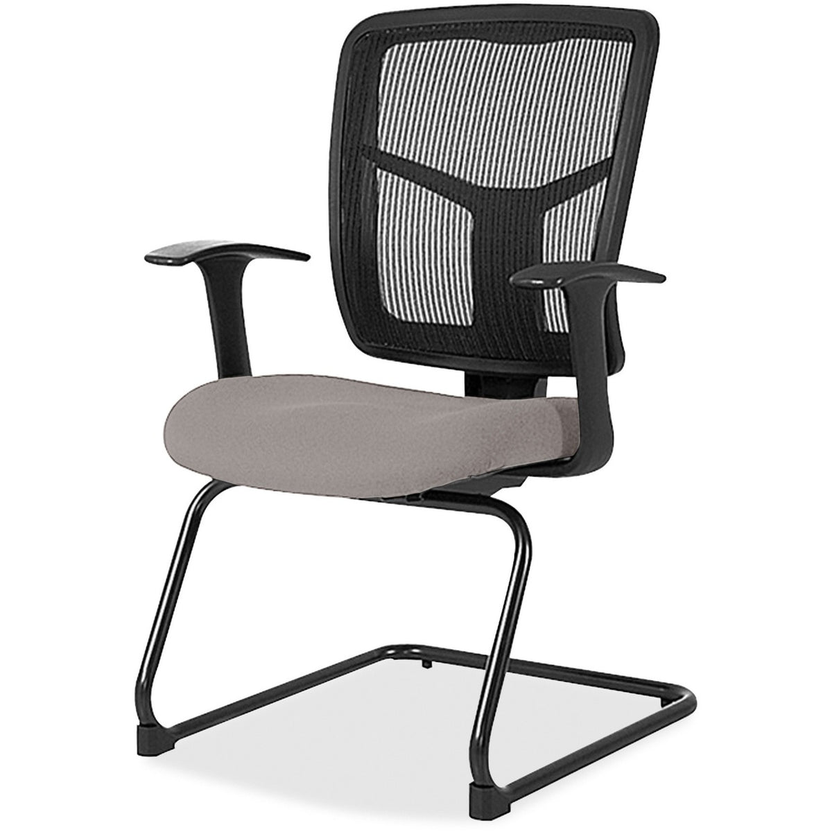 Lorell ErgoMesh Series Mesh Back Guest Chair with Arms