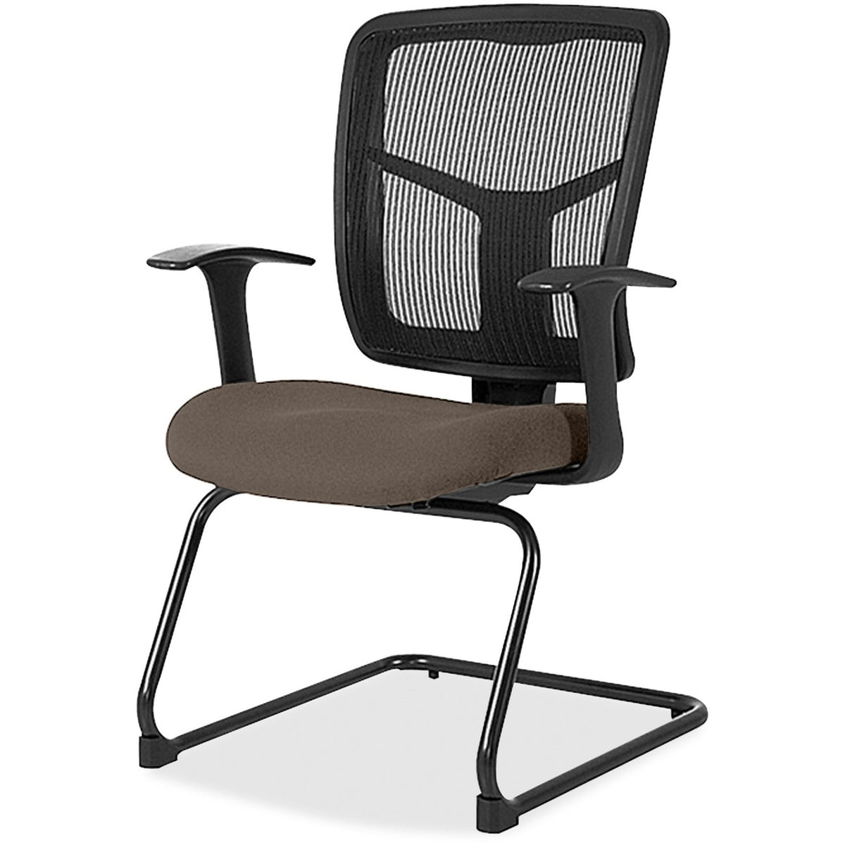 Lorell ErgoMesh Series Mesh Back Guest Chair with Arms