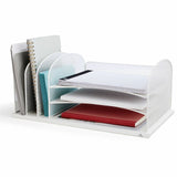 Onyx 3 Tray/3 Upright Section Desk Organizer