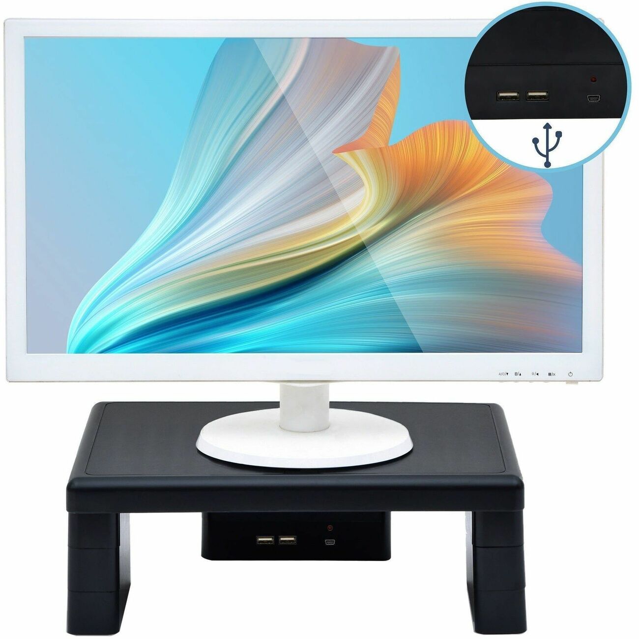 Stand Monitor Hub Usb Bk