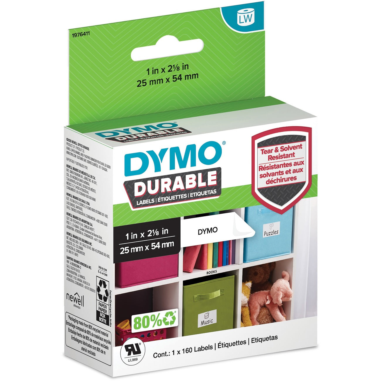 DYMO Roll Labl Lw Drbl 1'X2-1/8