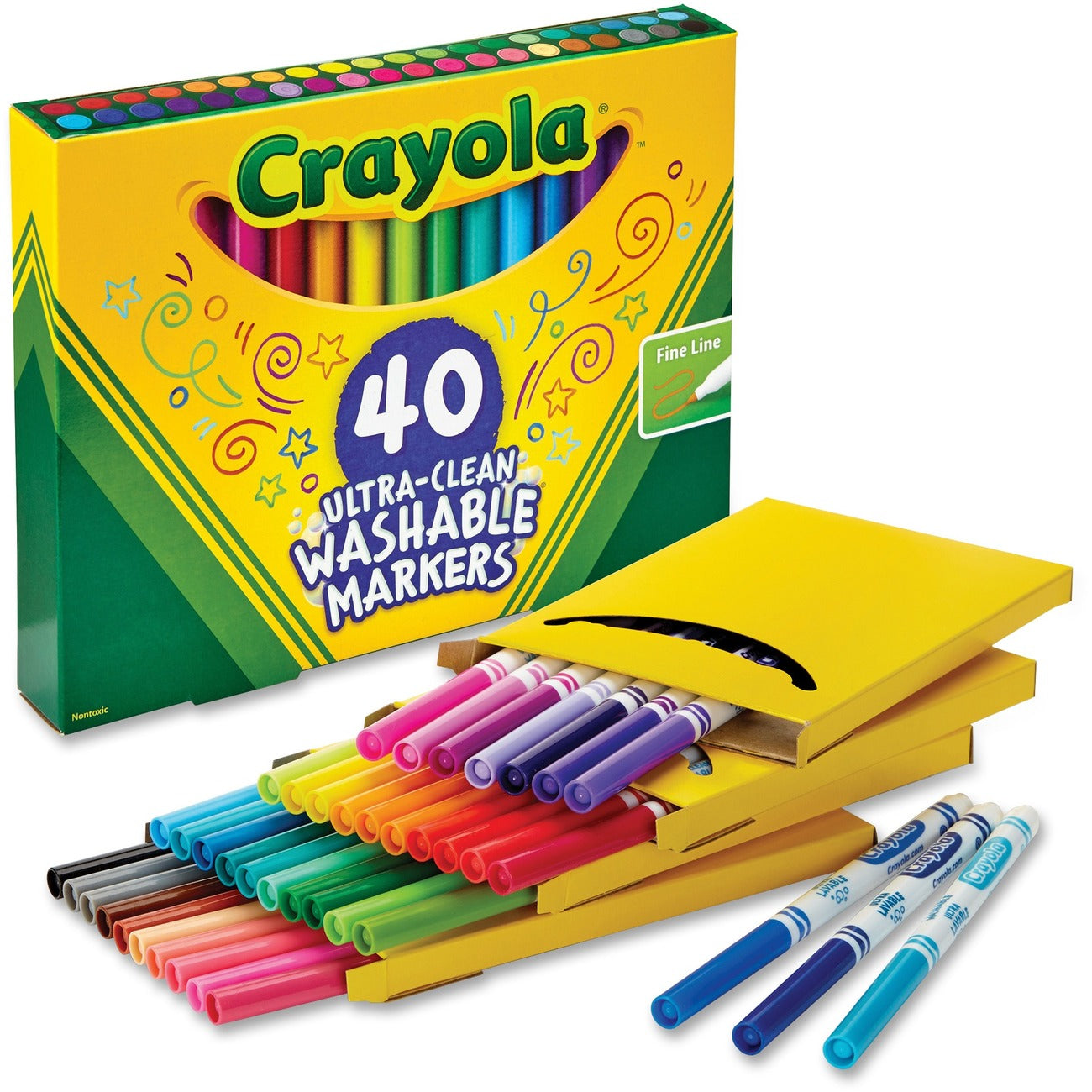 Crayola Markers Washable Fine 40Ct