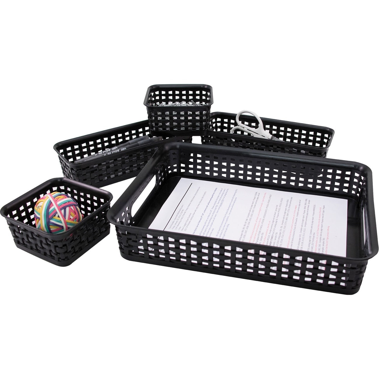 Advantus Bin Weave Plastic Black