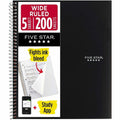 Five Star Wirebound Black 5-subject Notebook