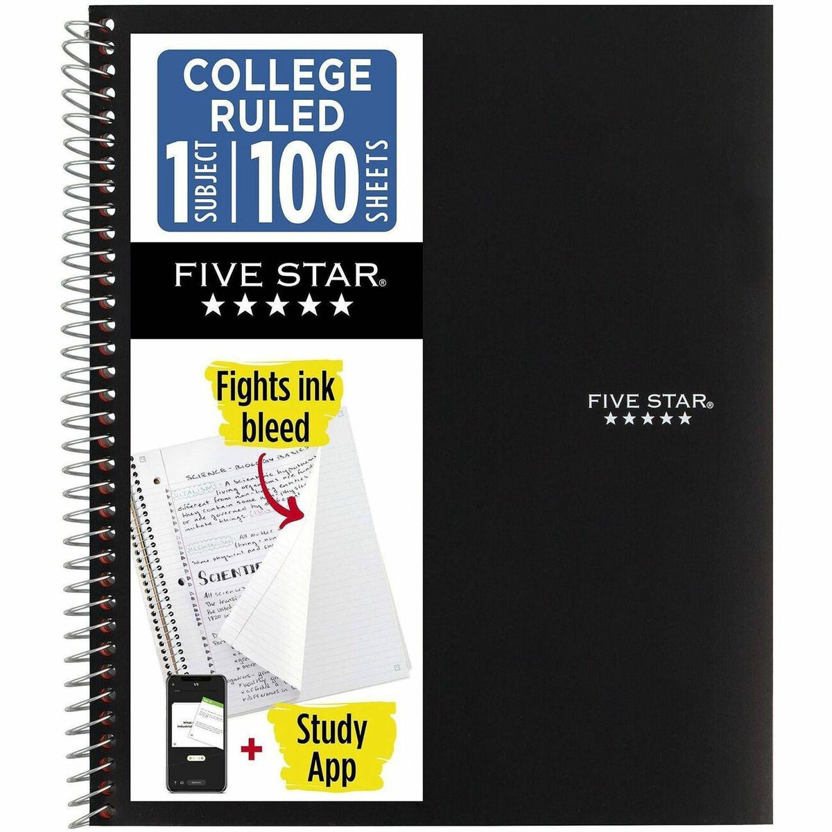 Five Star College Ruled 1-subject Notebook