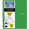 Five Star Wirebound College Rule 5 - subject Notebook - Letter