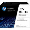 HP Crtdg Lsr Blk Hp87X 2Pk