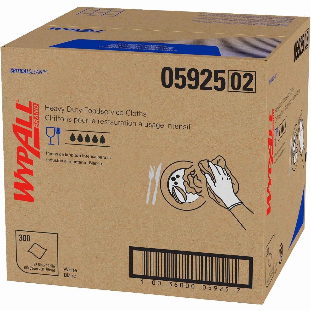 Kimberly-Clark Professional Wipers Food X70 Wypall 300 Sheet
