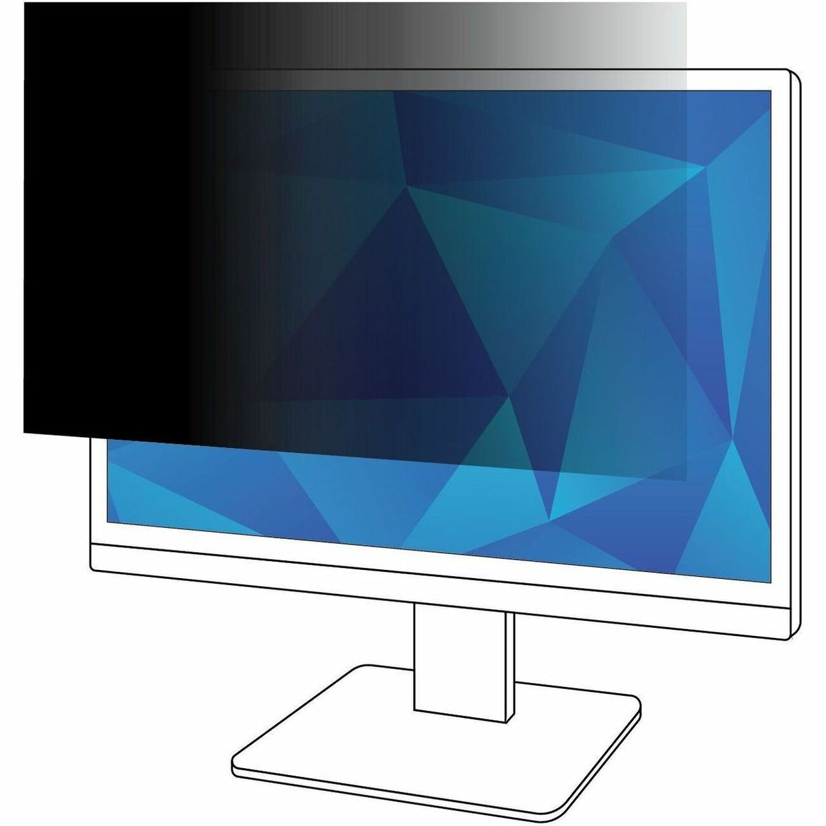 3M Privacy Filter for 27in Monitor, 16:10, PF270W1B Black, Matte