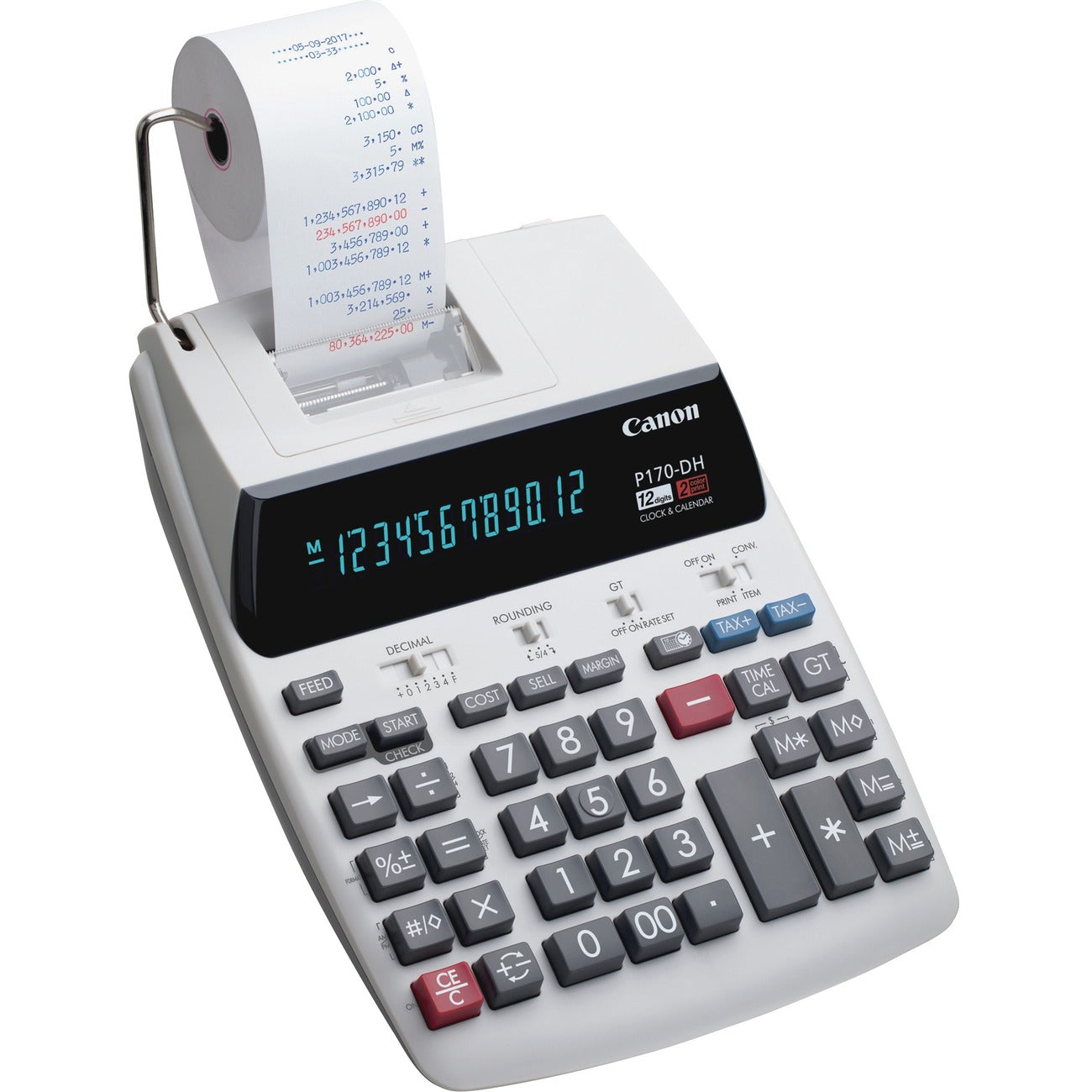 Canon Calc Prt 12Dgt Clk Tx C/S/M