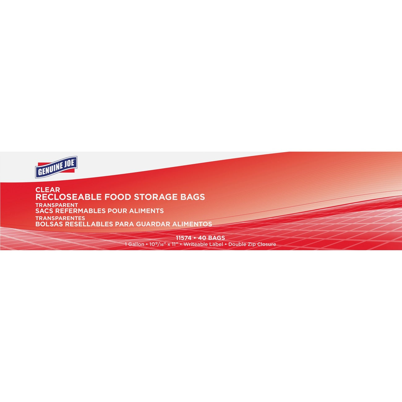 Genuine Joe Bag Storage Food 1 Gal 40Ct
