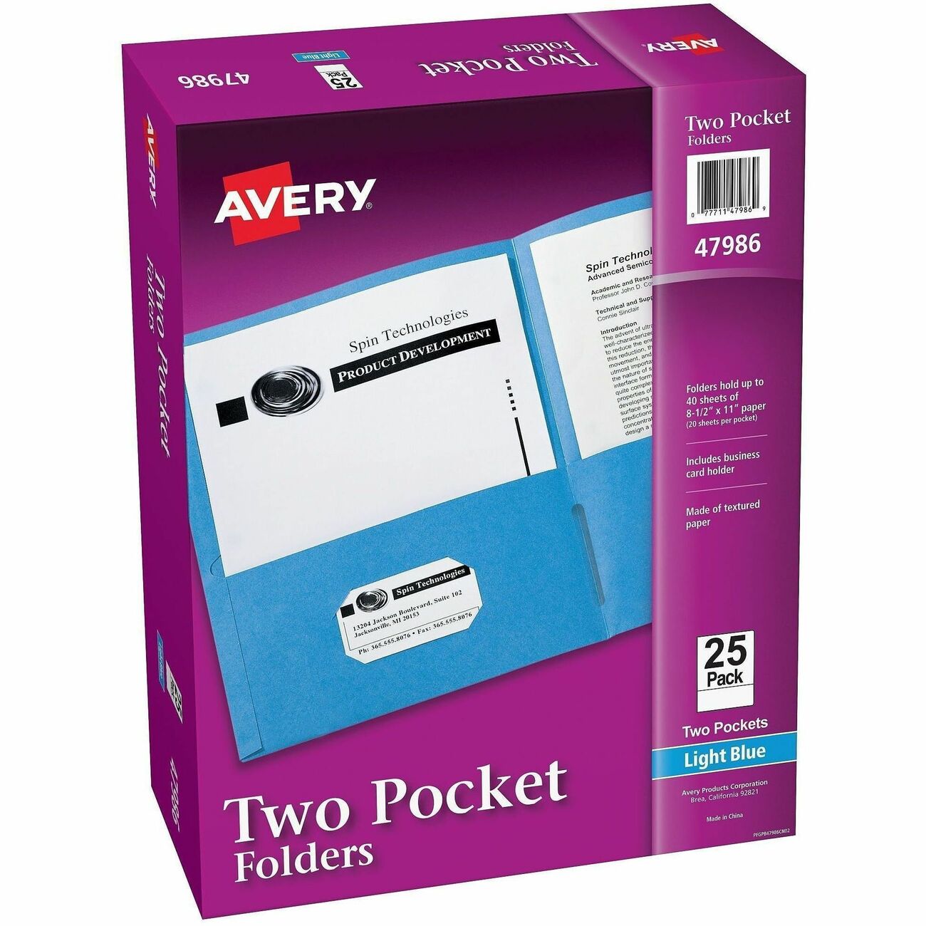 Avery Folder 2-Pocket Letter Lbe