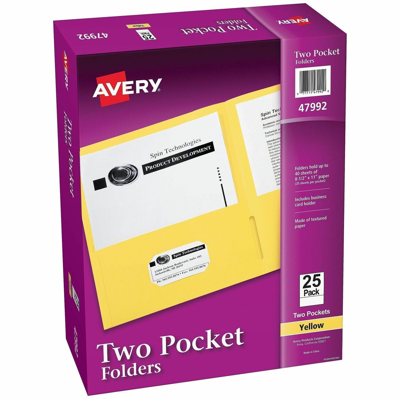 Avery Folder 2-Pocket Letter Yw
