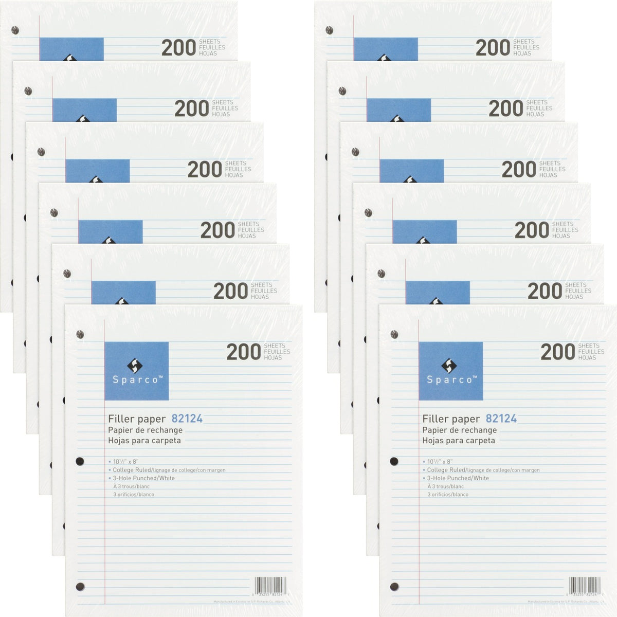 Sparco 3-hole Punched Filler Paper