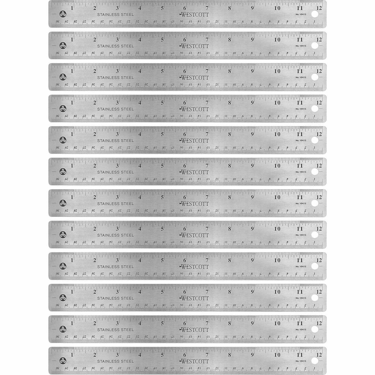 Westcott Ruler Stainless Steel 12