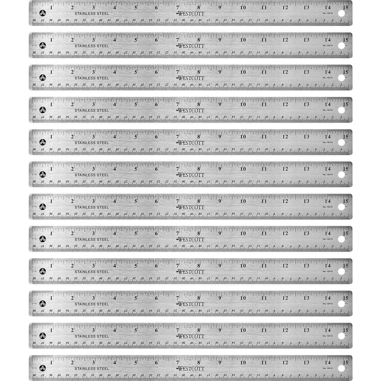 Westcott Ruler Stainless Steel 15