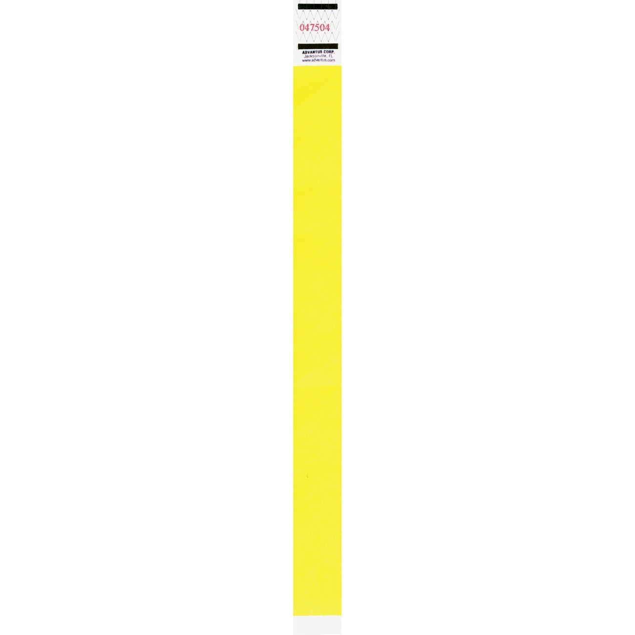 Advantus Wristbands Tyvek Neon Ylw