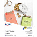 Avery Labels Oval 18Up Clr