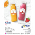 Avery Labels Dur Rnd 9Up 72Pk We